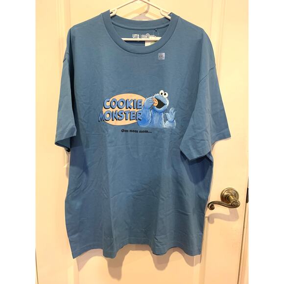 Uniqlo x Sesame Street Cookie Monster Graphic T-shirt in Blue - Picture 3 of 8